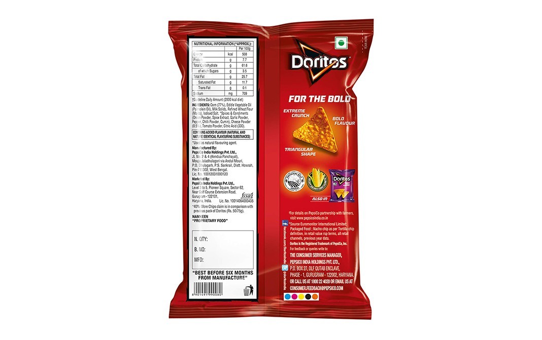 Doritos Nacho Cheese Flavour    Pack  110 grams
